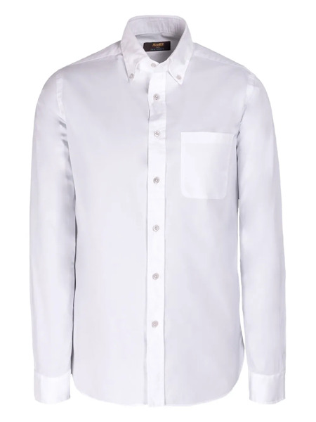  Moorer Chest-pocket Button-down Shirt - White 