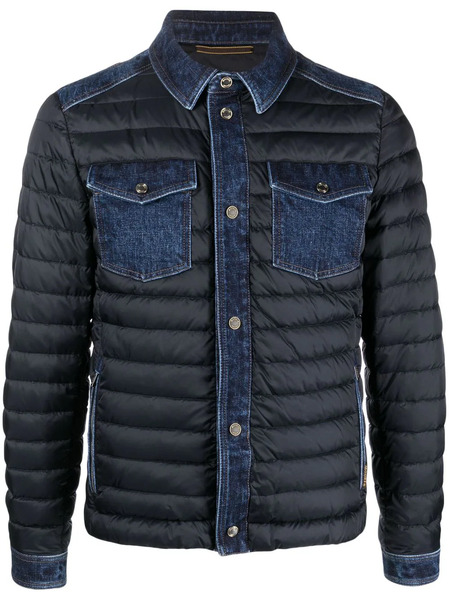  Moorer Crespi Padded Shirt Jacket - Blue 