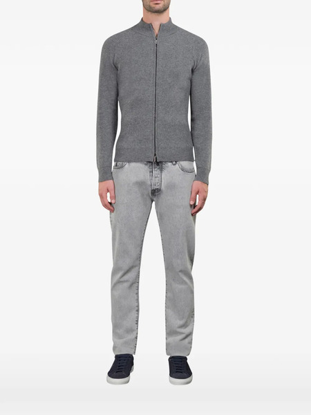  Moorer Dean Zip Cardigan - Grey 