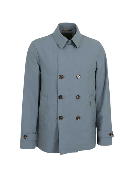  Moorer Double-breasted Coat - Blue 