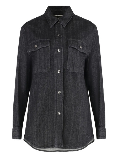  Moorer Double-pocket Denim Shirt - Blue 