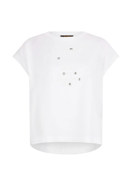  Moorer Ella Logo-print T-shirt - White 