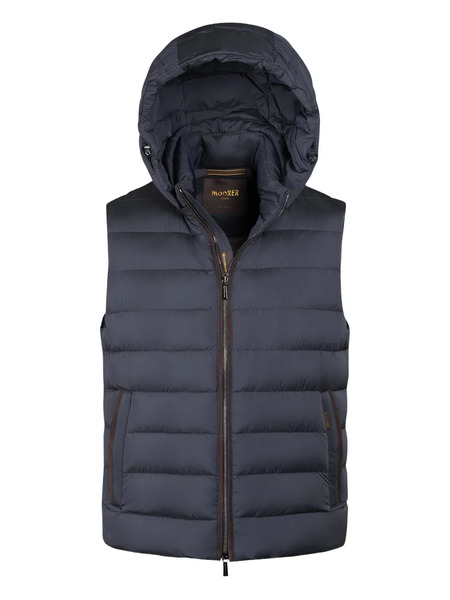  Moorer Febo-s3c Hooded Zip Vest - Blue 