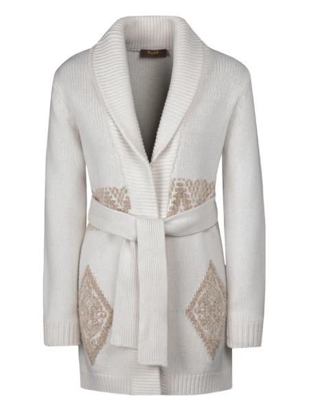  Moorer Gadwa-dkf Belted Cardigan - Neutrals 