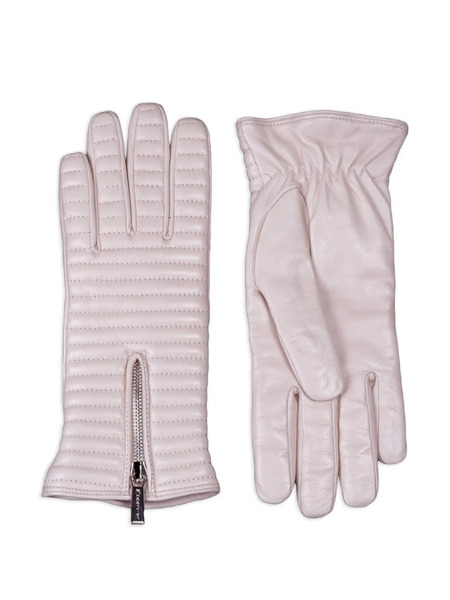  Moorer Guanto Quilted Zip-fastening Gloves - Pink 