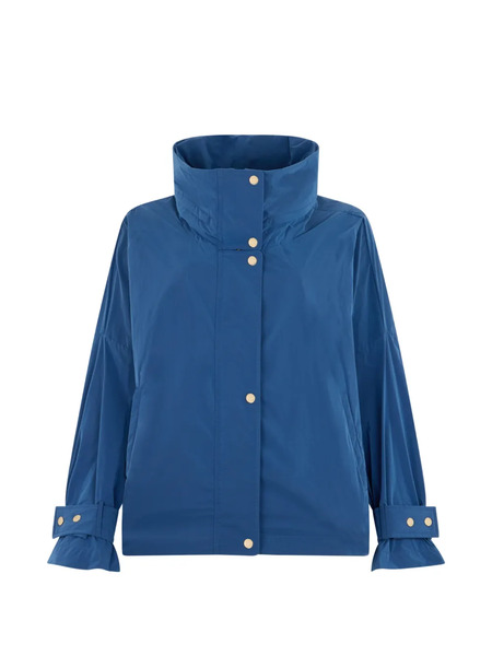  Moorer High-collar Button Jacket - Blue 