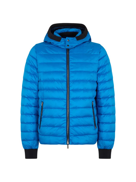  Moorer Hooded Padded Jacket - Blue 