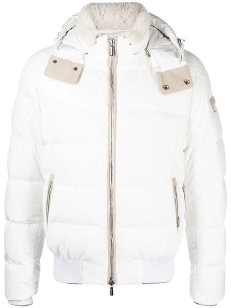  Moorer Hooded Padded Jacket - White 