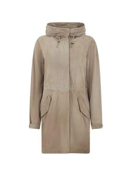  Moorer Hooded Parka Coat - Neutrals 