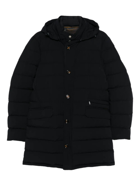  Moorer Hooded Quilted Coat - Blue 