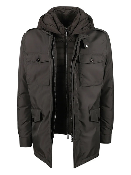  Moorer Isac Hooded Jacket - Grey 