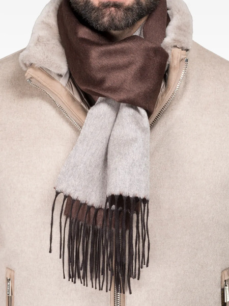  Moorer Jared Colour-block Scarf - Brown 