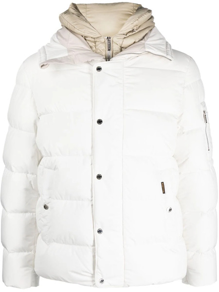  Moorer Layered Padded Jacket - White 