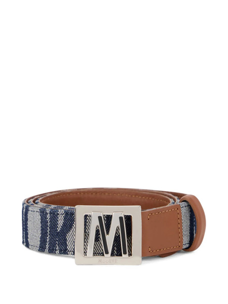  Moorer Logo-buckle Belt - Blue 