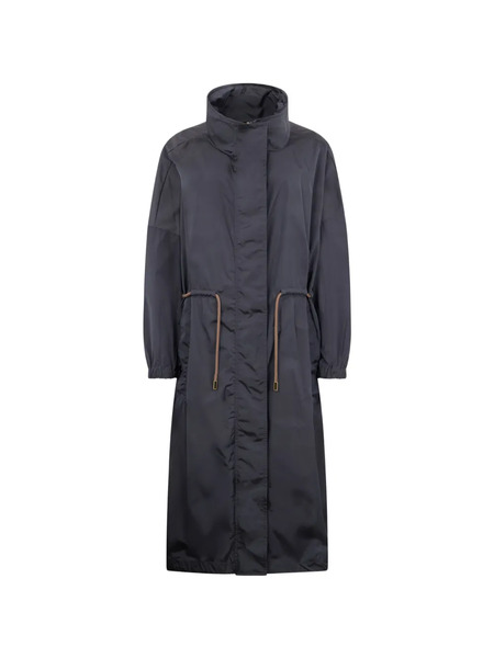  Moorer Madalyn Drawstring Parka - Blue 