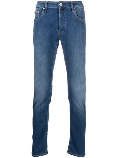  Moorer Mid-rise Tapered-leg Jeans - Blue 