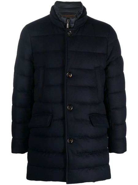  Moorer Padded Zip-up Coat - Blue 
