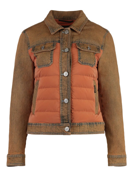  Moorer Petunia Padded-panel Denim Jacket - Orange 