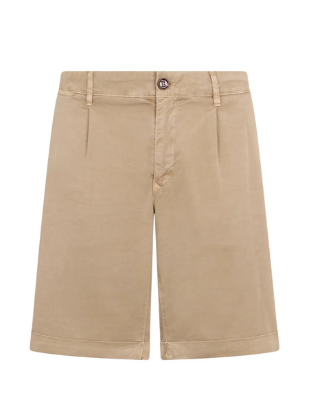  Moorer Pleat Turn-up Shorts - Neutrals 