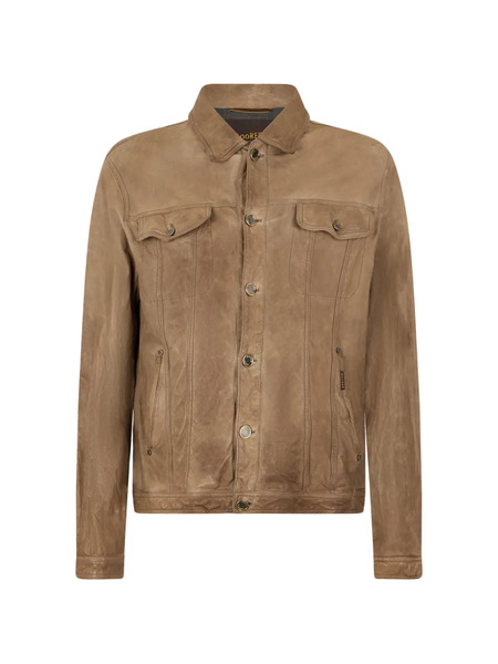  Moorer Pocket Leather Jacket - Neutrals 