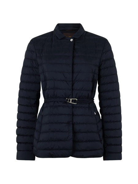  Moorer Quilted Belted Puffer Jacket - Blue 