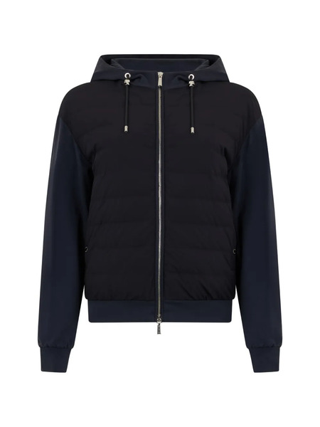  Moorer Quilted-panel Zip Jacket - Black 