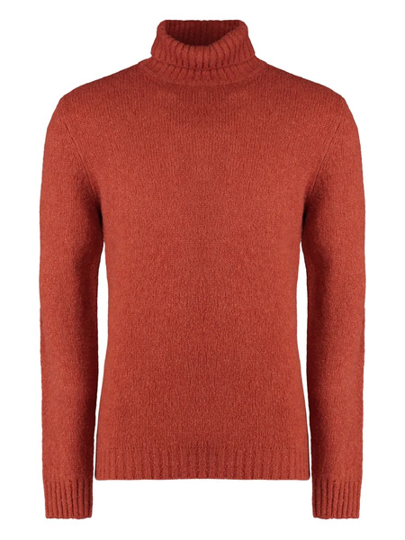  Moorer Ribbed Turtleneck Sweater - Orange 