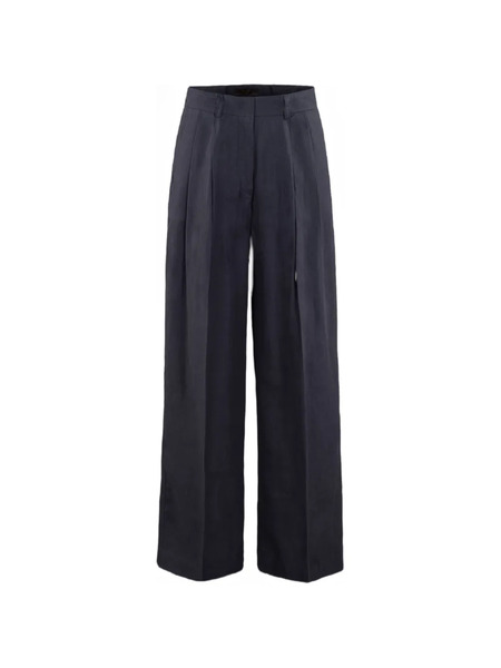  Moorer Rumy Pleated Wide Trousers - Blue 