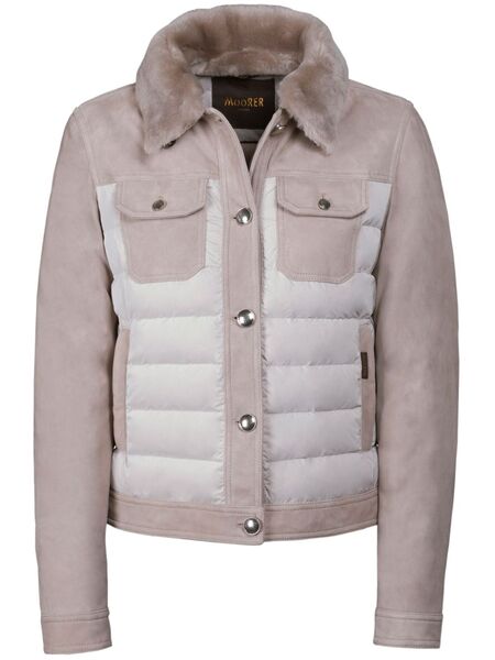  Moorer Shearling Padded Jacket - Neutrals 