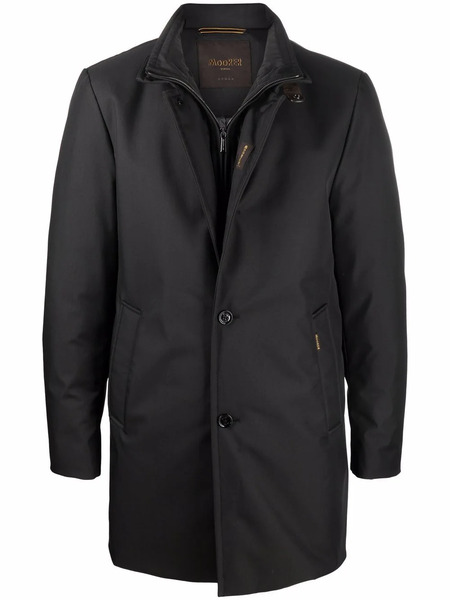  Moorer Single-breasted Feather-down Quilted Coat - Black 
