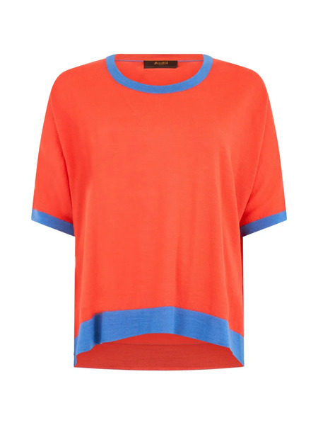  Moorer Trim Crew-neck T-shirt - Orange 