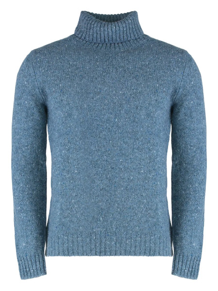  Moorer Turtleneck Ribbed Sweater - Blue 