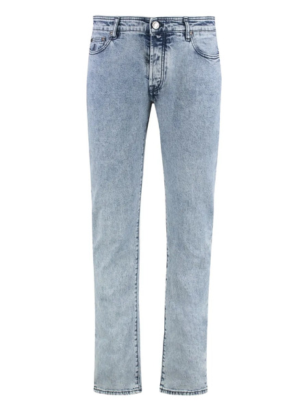  Moorer Washed-effect Jeans - Blue 