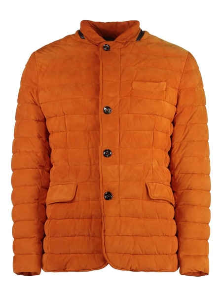  Moorer Zavyer Leather Padded Jacket - Orange 