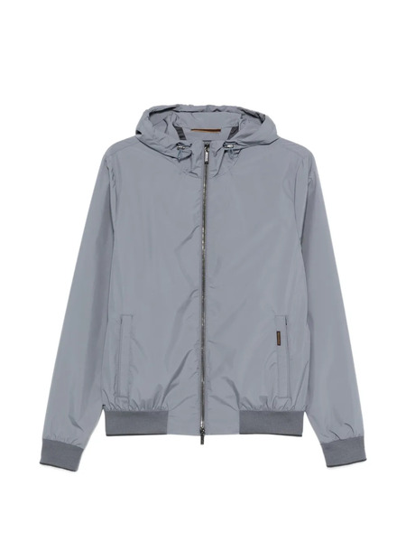  Moorer Zip Fastening Hooded Jacket - Grey 