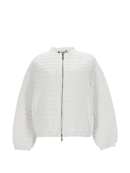  Moorer Zip-up Quilted Jacket - White 