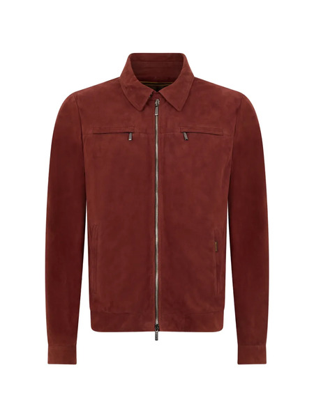  Moorer Zipped Jacket - Brown 