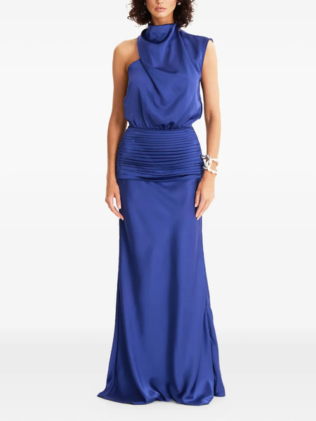  Moos Studio Asymmetric-shoulder Maxi Dress - Blue 