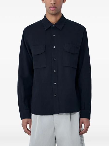  Moos Studio Chest-pockets Shirt - Black 
