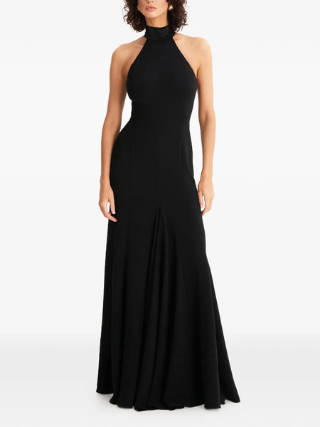  Moos Studio Halterneck Tie-detail Maxi Dress - Black 