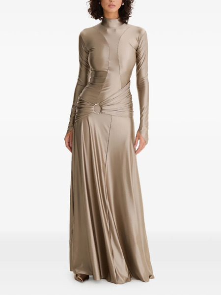  Moos Studio Ring-detail Long-sleeved Maxi Dress - Neutrals 