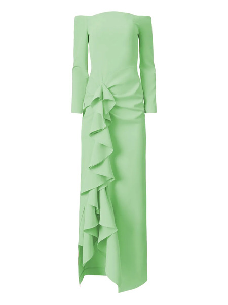  Moos Studio Ruffled Off-shoulder Dress - Green 