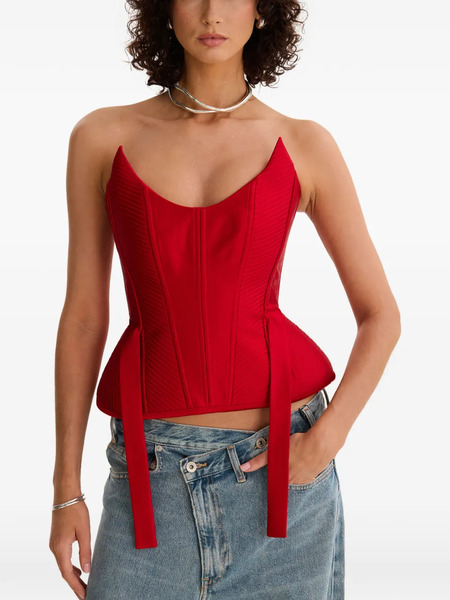  Moos Studio Tie-detail Top - Red 