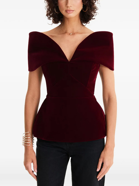  Moos Studio Velvet-textured Top 