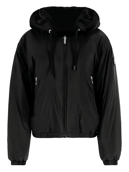  Moose Knuckles Hooded Zip-front Bomber Jacket - Black 