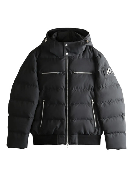  Moose Knuckles Hooded Zip-up Jacket - Black 