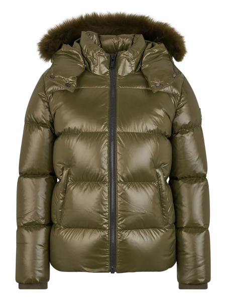  Moose Knuckles Kids Hooded Zip-up Padded Jacket - Green 