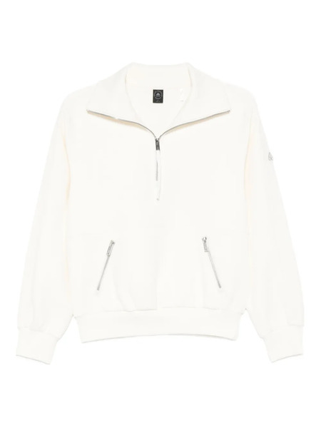  Moose Knuckles Mix Media Zip-front Sweatshirt - Neutrals 