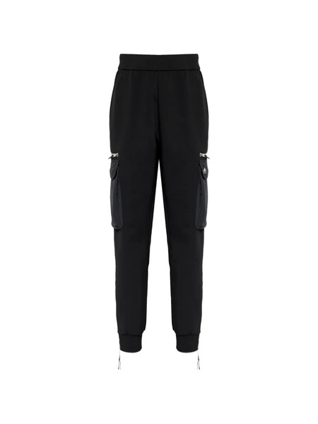  Moose Knuckles Mixed Media Cargo Zip Detail Trousers - Black 