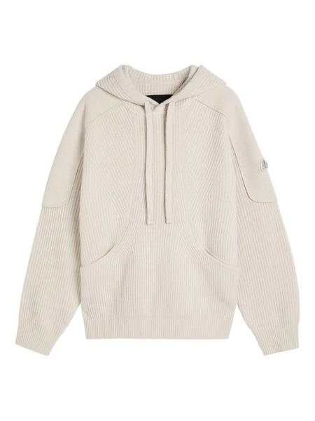  Moose Knuckles Panelled Wool Hoodie - Neutrals 
